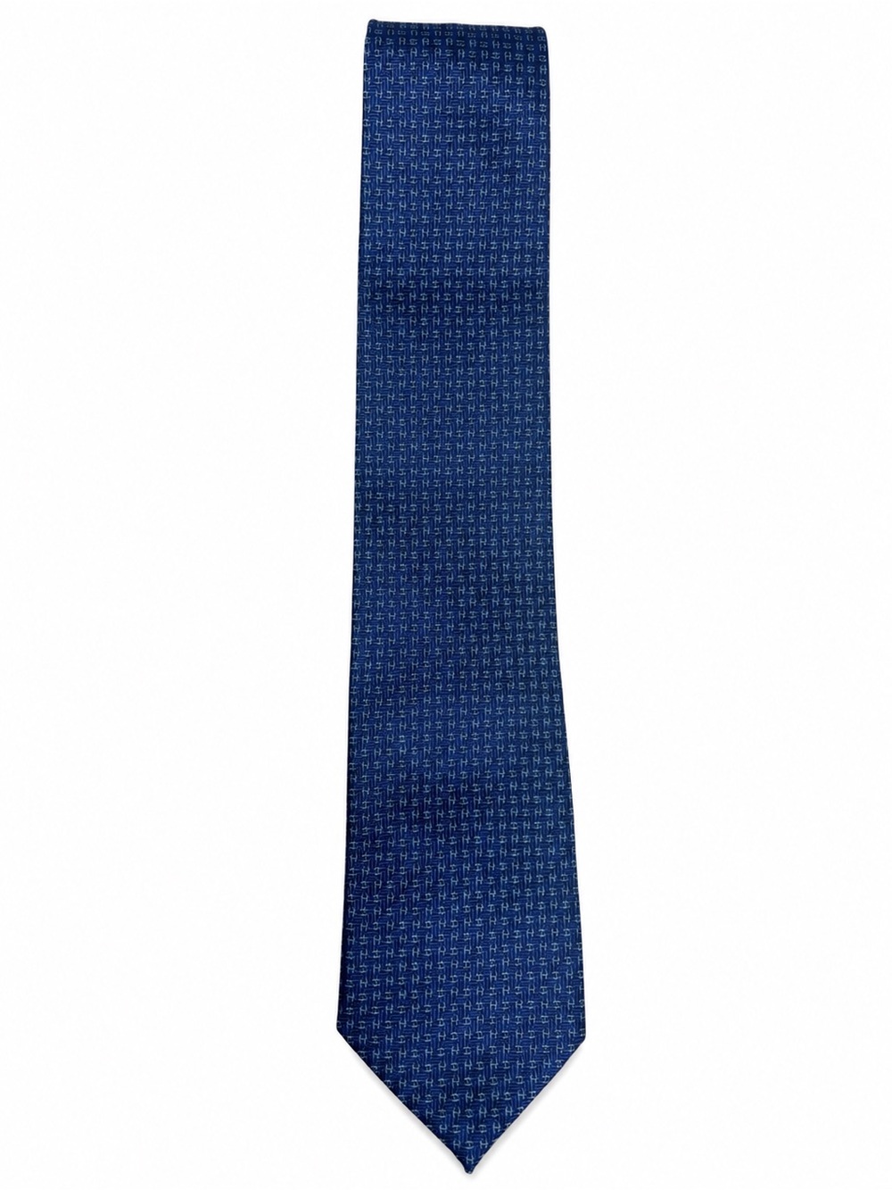 FW-CIUNG Navy Blue 100% Silk Geometric Men’s Tie